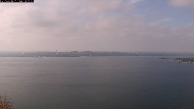 Lake Travis webcam, December 11, 2015 11:40 AM CT