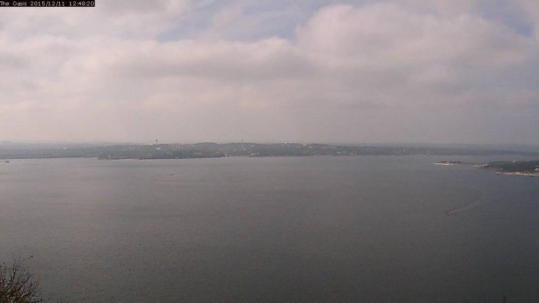 Lake Travis webcam, December 11, 2015 11:55 AM CT