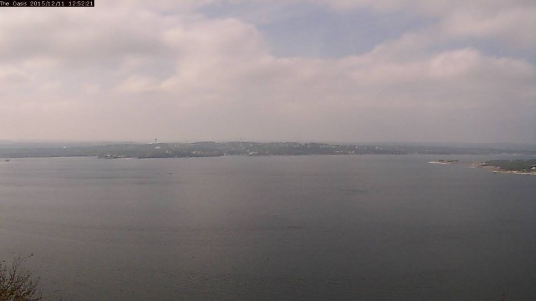 Lake Travis webcam, December 11, 2015 12:00 PM CT