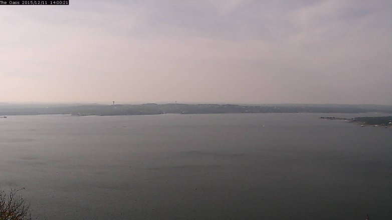 Lake Travis webcam, December 11, 2015 1:10 PM CT