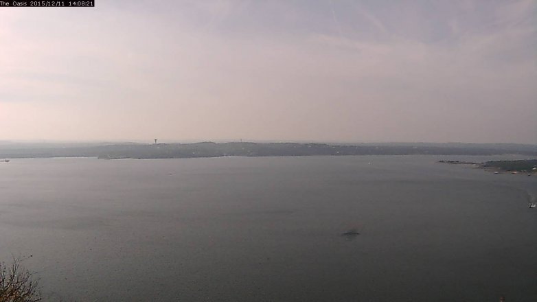 Lake Travis webcam, December 11, 2015 1:15 PM CT