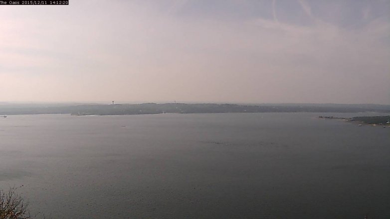 Lake Travis webcam, December 11, 2015 1:20 PM CT