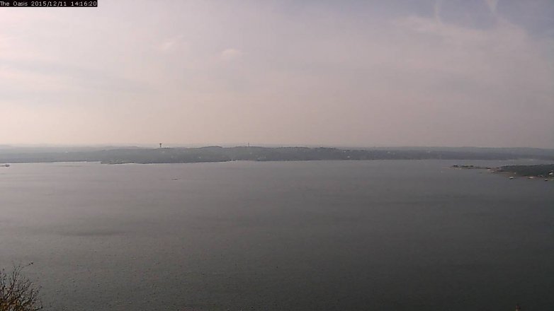 Lake Travis webcam, December 11, 2015 1:25 PM CT