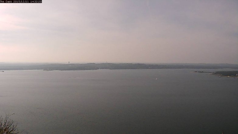 Lake Travis webcam, December 11, 2015 1:40 PM CT