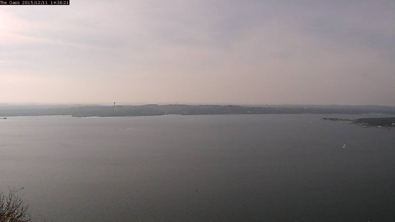Lake Travis webcam, December 11, 2015 1:45 PM CT