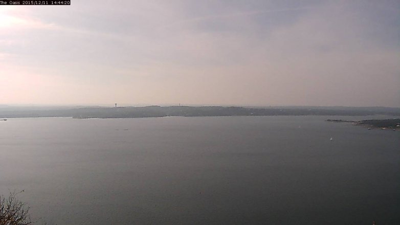 Lake Travis webcam, December 11, 2015 1:50 PM CT