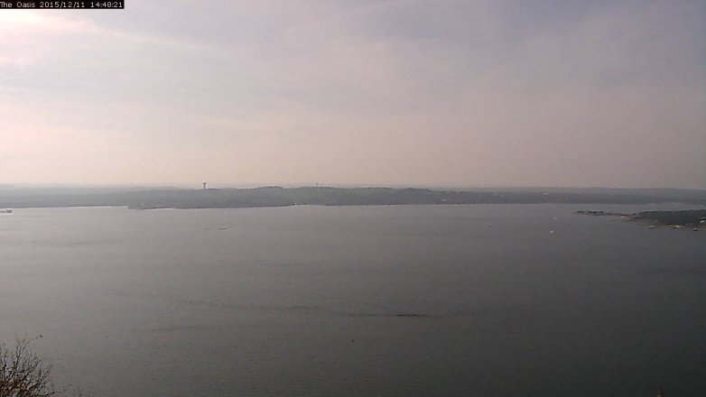 Lake Travis webcam, December 11, 2015 1:55 PM CT
