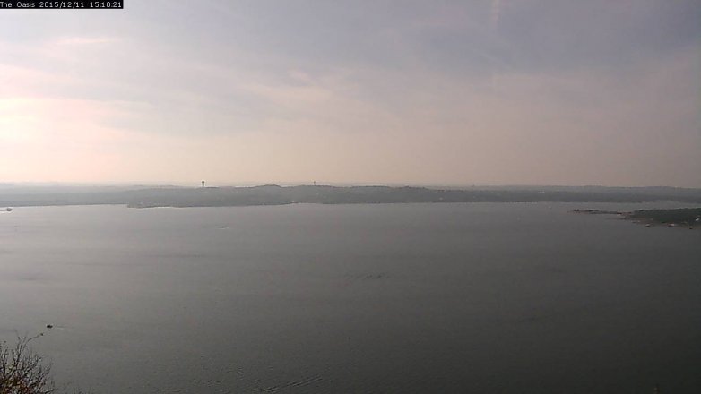 Lake Travis webcam, December 11, 2015 2:15 PM CT