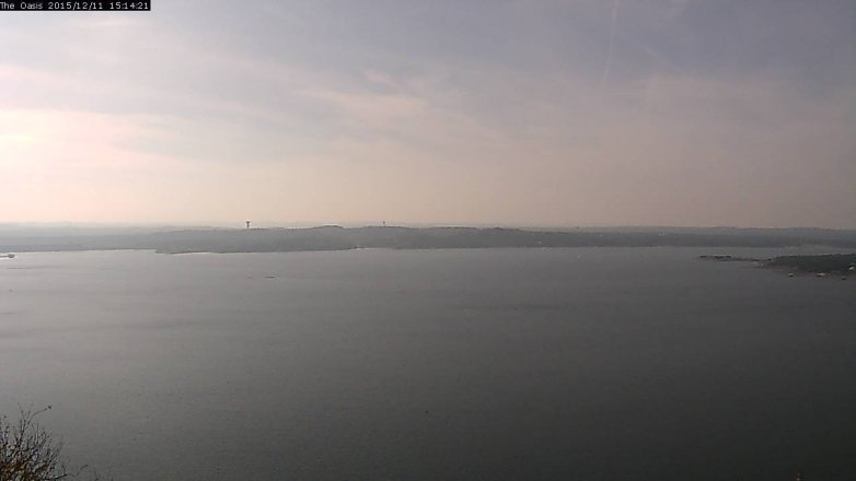 Lake Travis webcam, December 11, 2015 2:20 PM CT
