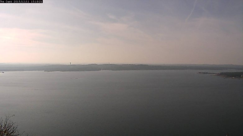 Lake Travis webcam, December 11, 2015 2:25 PM CT