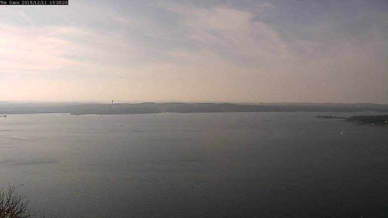 Lake Travis webcam, December 11, 2015 2:40 PM CT