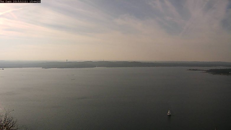 Lake Travis webcam, December 11, 2015 2:50 PM CT