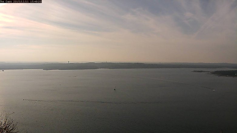 Lake Travis webcam, December 11, 2015 2:55 PM CT