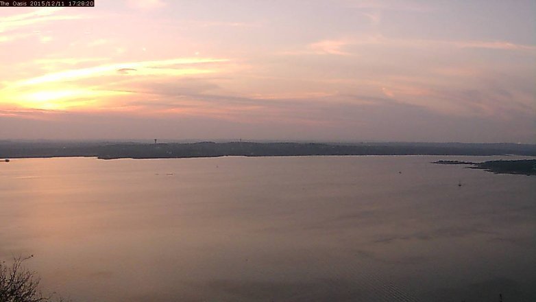 Lake Travis webcam, December 11, 2015 4:35 PM CT