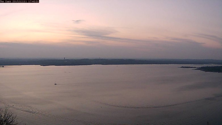 Lake Travis webcam, December 11, 2015 4:45 PM CT