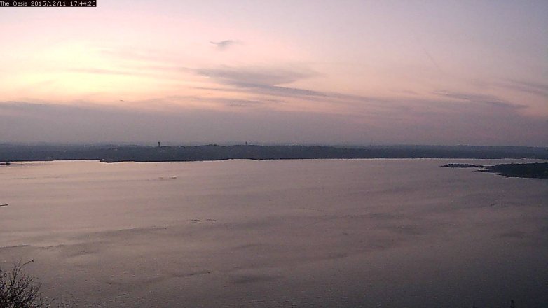 Lake Travis webcam, December 11, 2015 4:50 PM CT