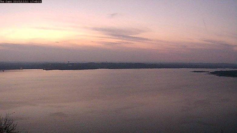 Lake Travis webcam, December 11, 2015 4:55 PM CT
