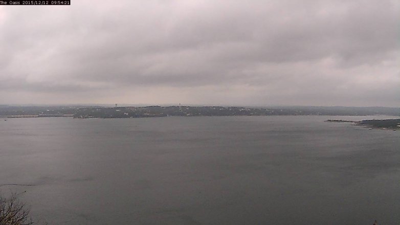Lake Travis webcam, December 12, 2015 9:00 AM CT