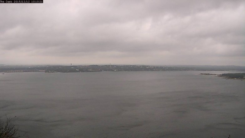 Lake Travis webcam, December 12, 2015 9:15 AM CT
