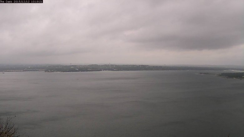 Lake Travis webcam, December 12, 2015 9:25 AM CT