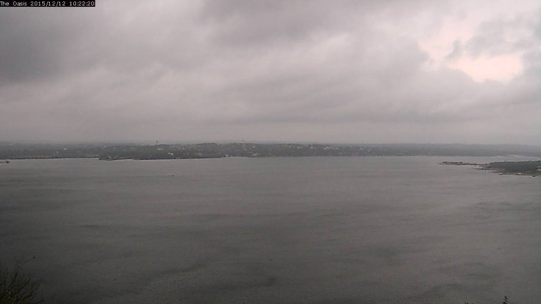 Lake Travis webcam, December 12, 2015 9:30 AM CT