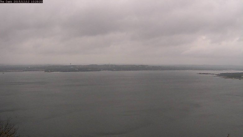 Lake Travis webcam, December 12, 2015 9:35 AM CT