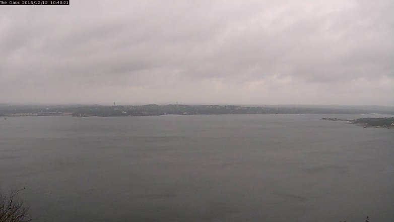 Lake Travis webcam, December 12, 2015 9:45 AM CT