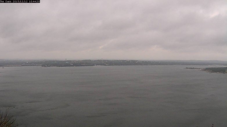 Lake Travis webcam, December 12, 2015 9:50 AM CT