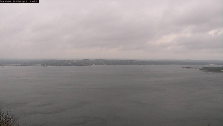 Lake Travis webcam, December 12, 2015 9:55 AM CT