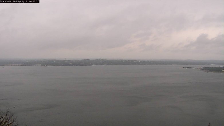 Lake Travis webcam, December 12, 2015 10:00 AM CT