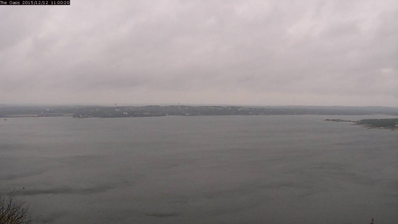 Lake Travis webcam, December 12, 2015 10:05 AM CT