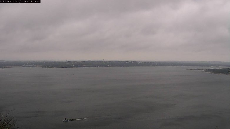 Lake Travis webcam, December 12, 2015 10:20 AM CT