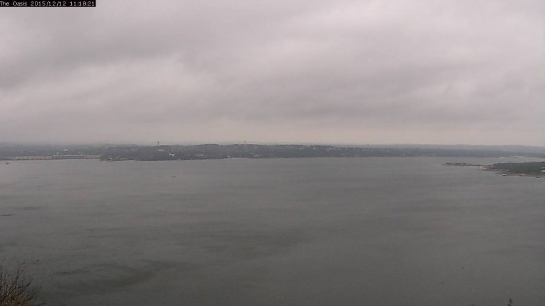 Lake Travis webcam, December 12, 2015 10:25 AM CT