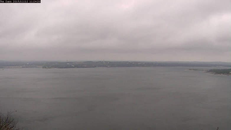 Lake Travis webcam, December 12, 2015 10:30 AM CT