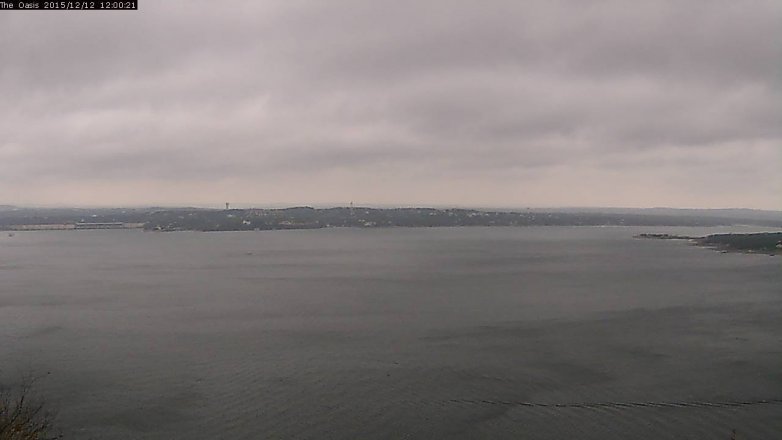 Lake Travis webcam, December 12, 2015 11:05 AM CT