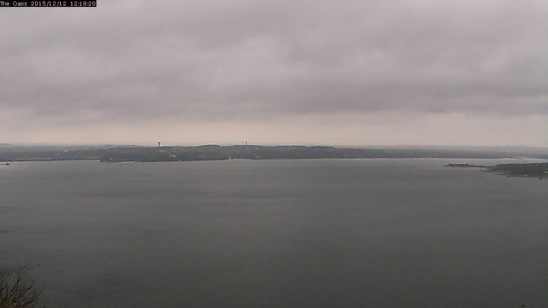 Lake Travis webcam, December 12, 2015 11:25 AM CT