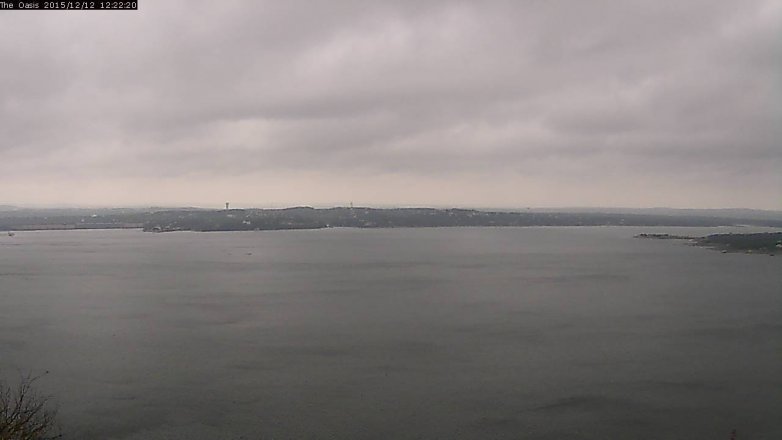 Lake Travis webcam, December 12, 2015 11:30 AM CT