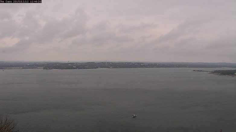 Lake Travis webcam, December 12, 2015 11:50 AM CT