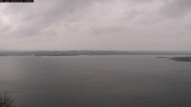 Lake Travis webcam, December 12, 2015 12:05 PM CT