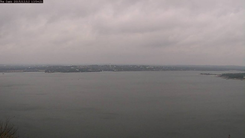 Lake Travis webcam, December 12, 2015 1:00 PM CT