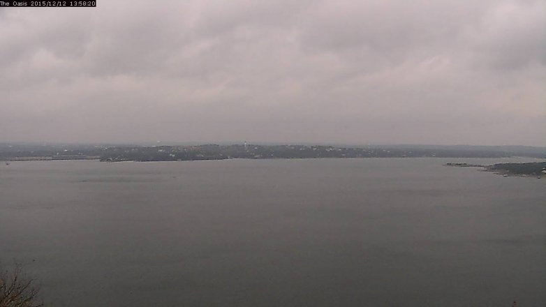 Lake Travis webcam, December 12, 2015 1:05 PM CT