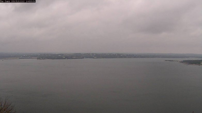 Lake Travis webcam, December 12, 2015 1:10 PM CT