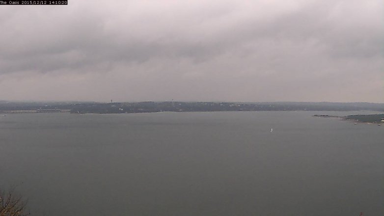 Lake Travis webcam, December 12, 2015 1:15 PM CT