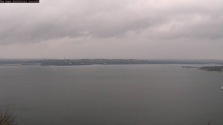 Lake Travis webcam, December 12, 2015 1:20 PM CT