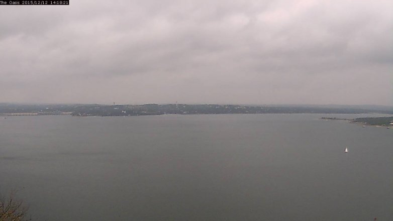 Lake Travis webcam, December 12, 2015 1:25 PM CT