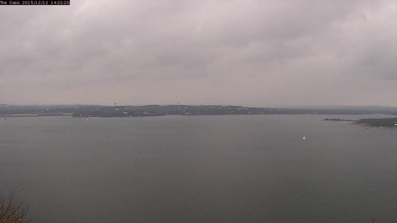 Lake Travis webcam, December 12, 2015 1:30 PM CT