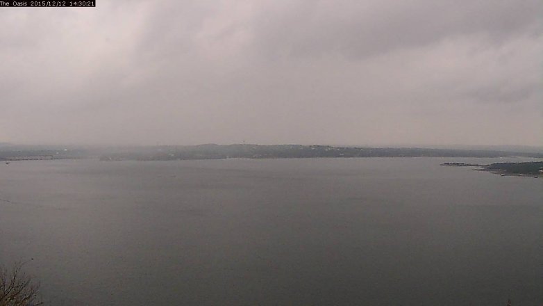 Lake Travis webcam, December 12, 2015 1:35 PM CT