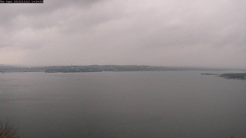 Lake Travis webcam, December 12, 2015 1:40 PM CT