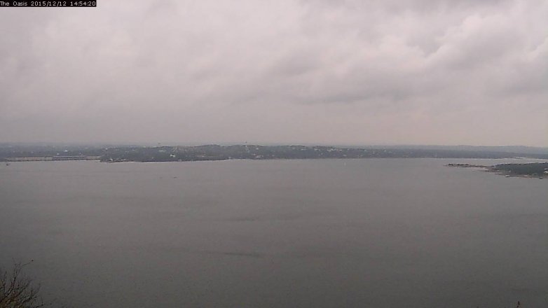 Lake Travis webcam, December 12, 2015 2:00 PM CT