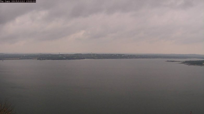Lake Travis webcam, December 12, 2015 2:10 PM CT
